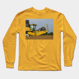 The Cutting Edge of Oil Seed Rape Harvest Long Sleeve T-Shirt